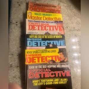 Vintage 1970s and 1980s Detective Magizines